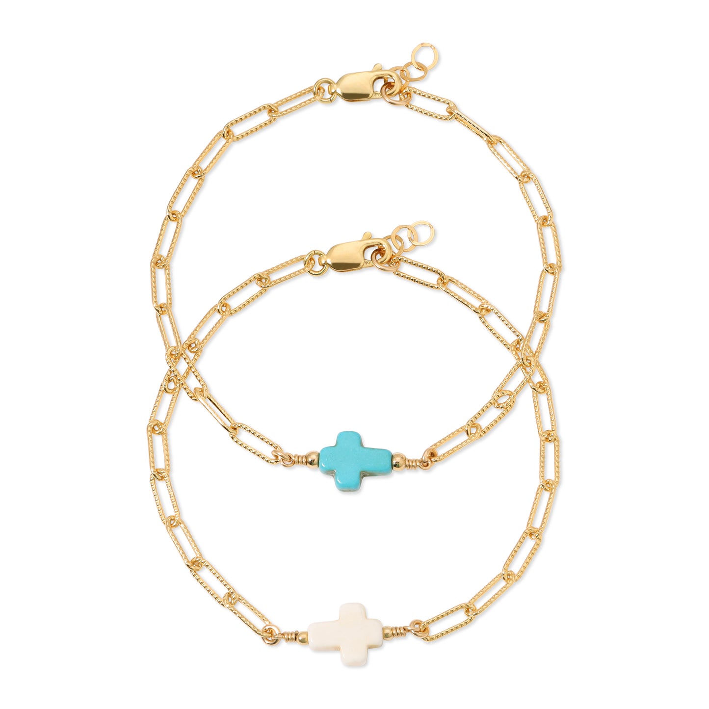 Geovanna Cross bracelet in 14KT Goldfilled.