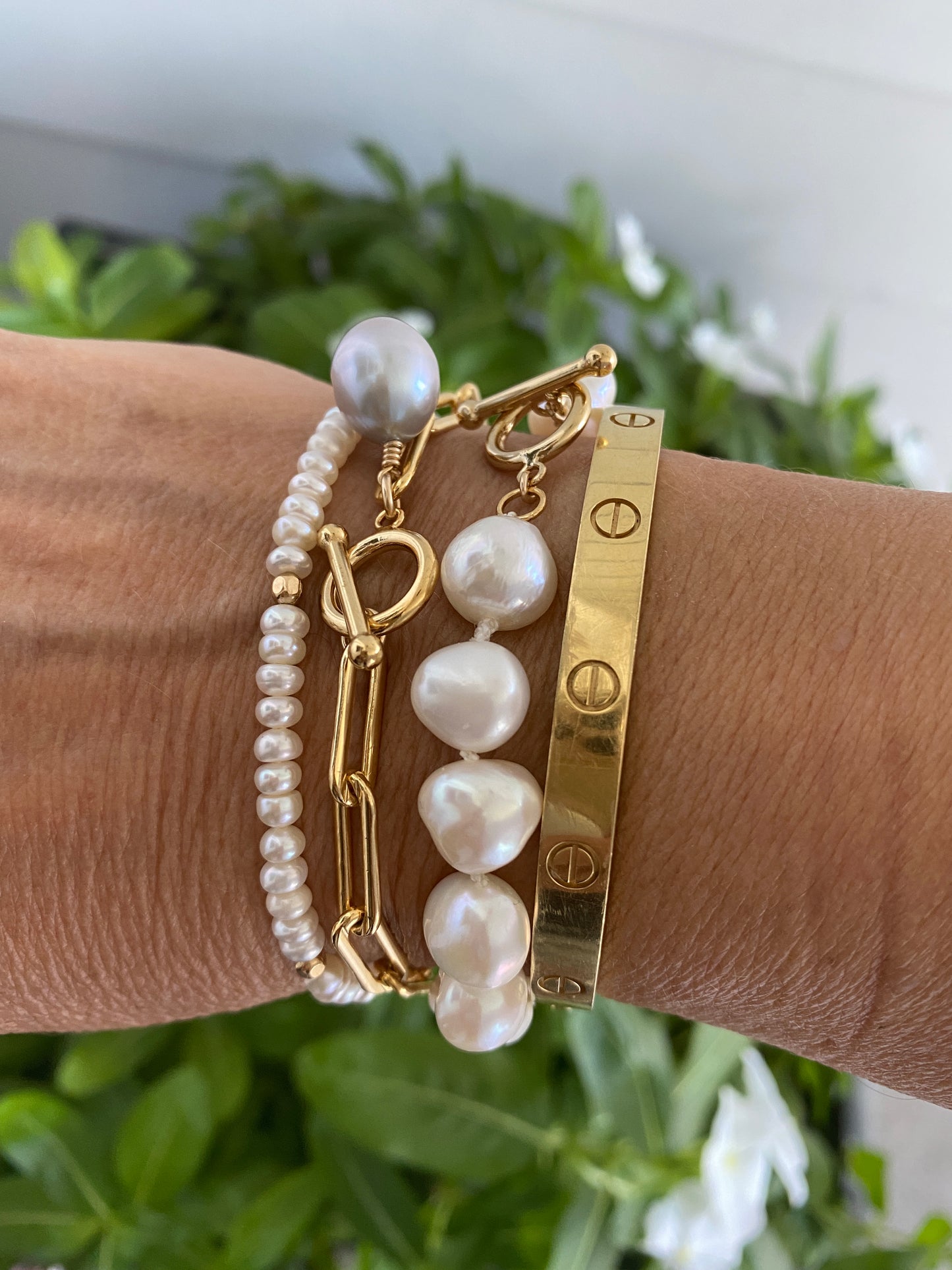 Chloe paperclip link Toggle bracelet in 14KT Goldfilled.