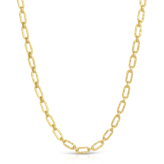 The Eryn hammered link necklace.