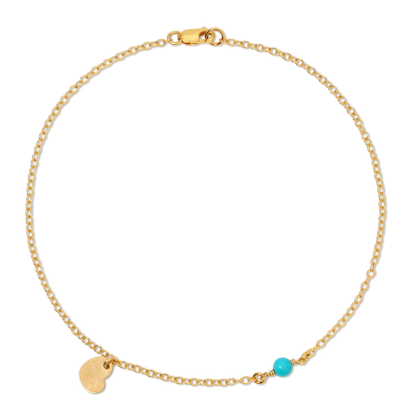 The Evelyn anklet in 14KT Goldfilled.