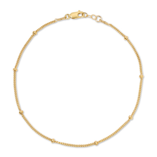 The Luna Satellite curb chain anklet.