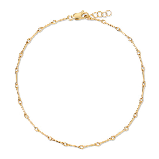 The Bree chain anklet in 14KT Goldfilled.