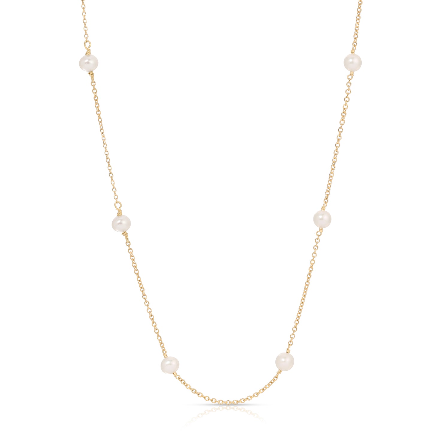 Margot necklace with Freshwater pearls in 14KT Goldfilled