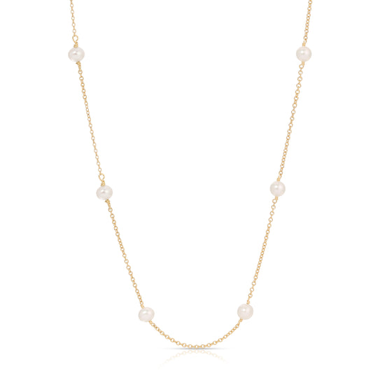 Margot necklace with Freshwater pearls in 14KT Goldfilled