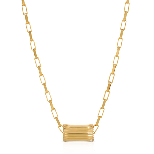 The Adele sliding charm necklace in 14KT Goldfilled.