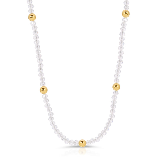 The Alba Crystal and 14KT Goldfilled necklace.