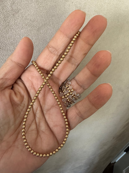 The Lara Necklaces in Swarovski Pearls.
