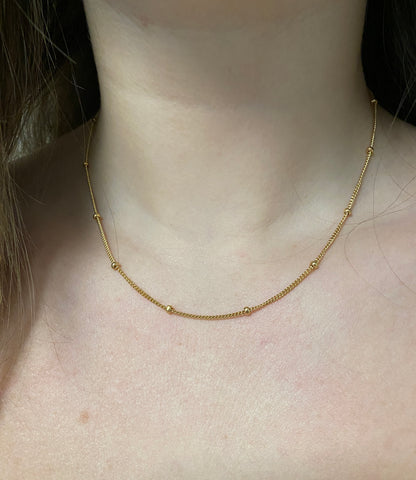 Luna satellite chain necklace in 14KT Goldfilled.