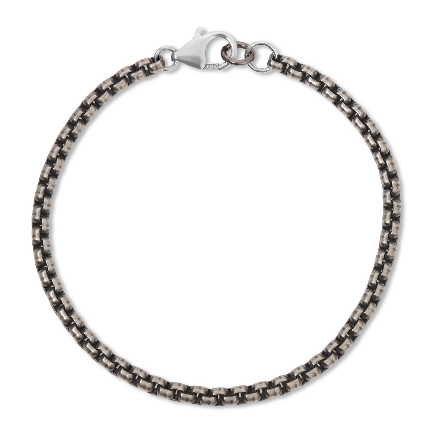 The Boston Men's bracelet in oxidized silver.