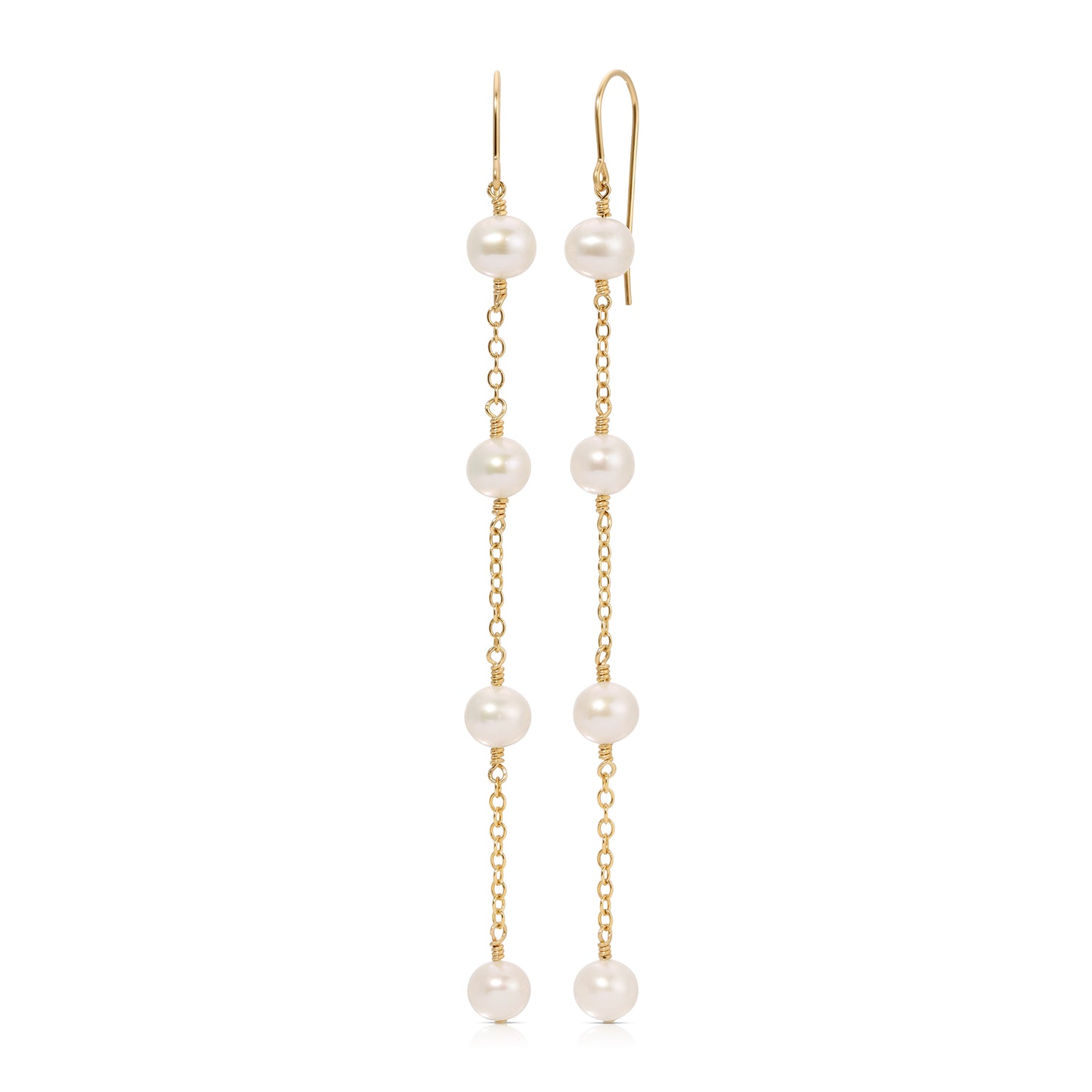 Vivienne four pearl drop earrings.