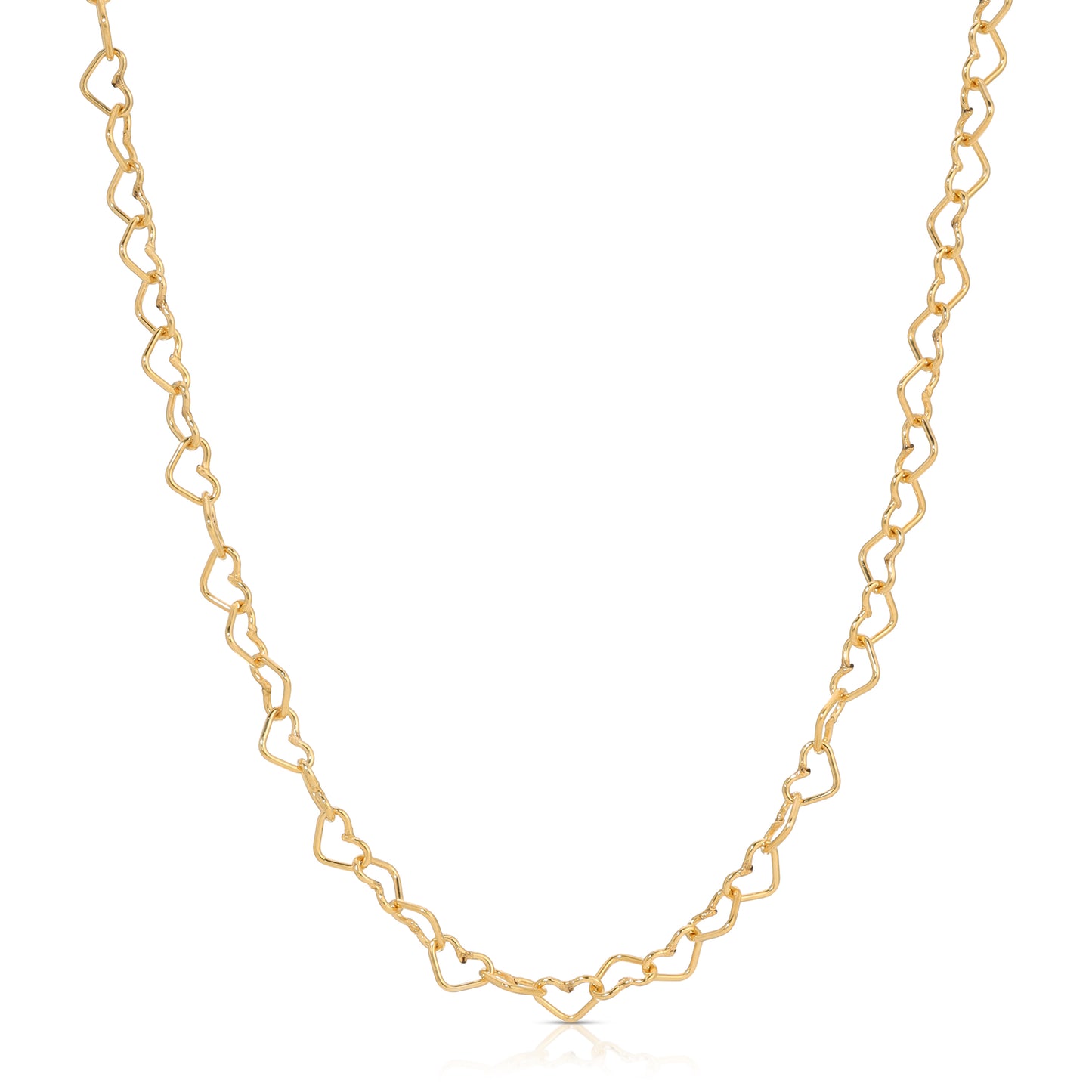 Lisette heart link chain in 14KT Goldfilled.