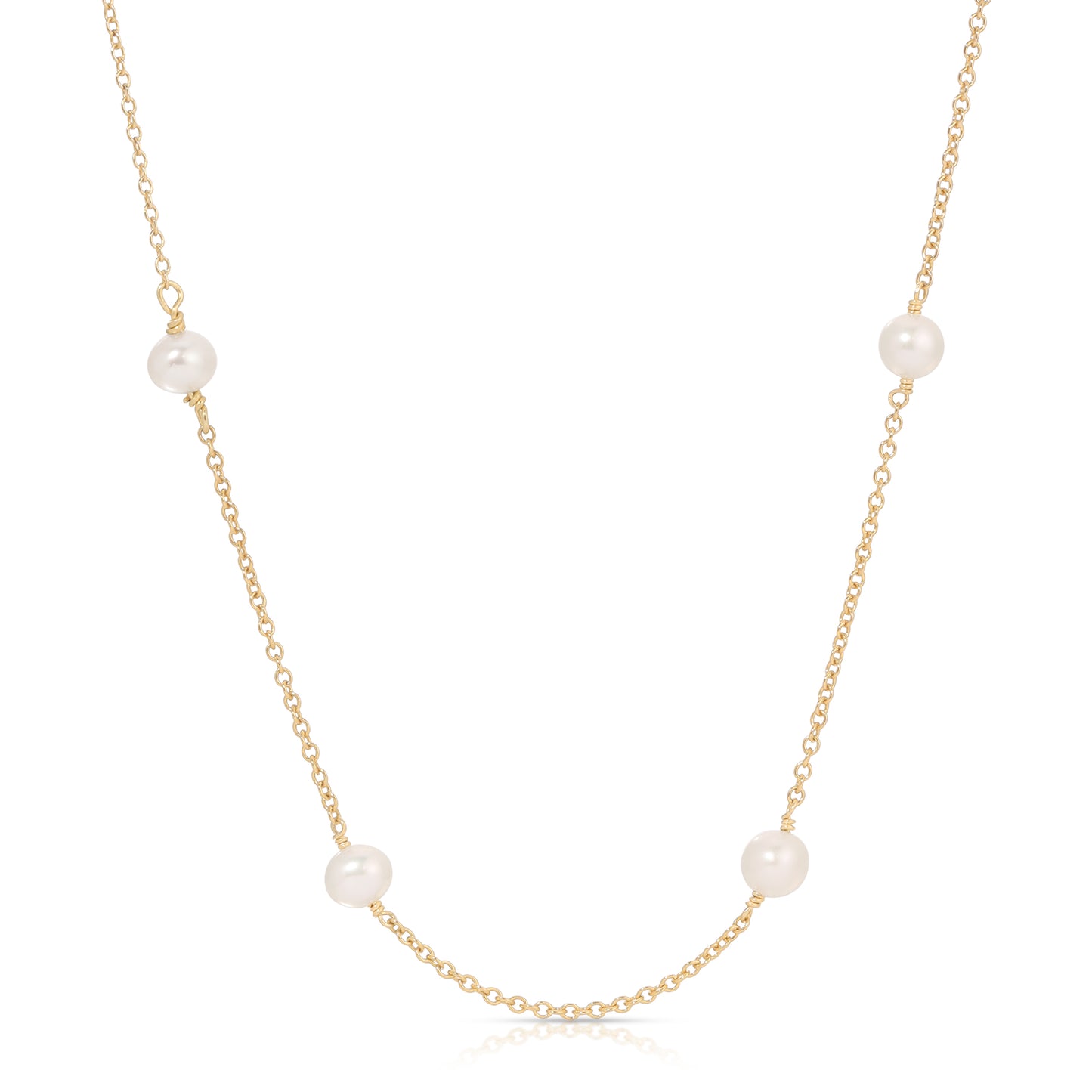 Margot necklace with Freshwater pearls in 14KT Goldfilled