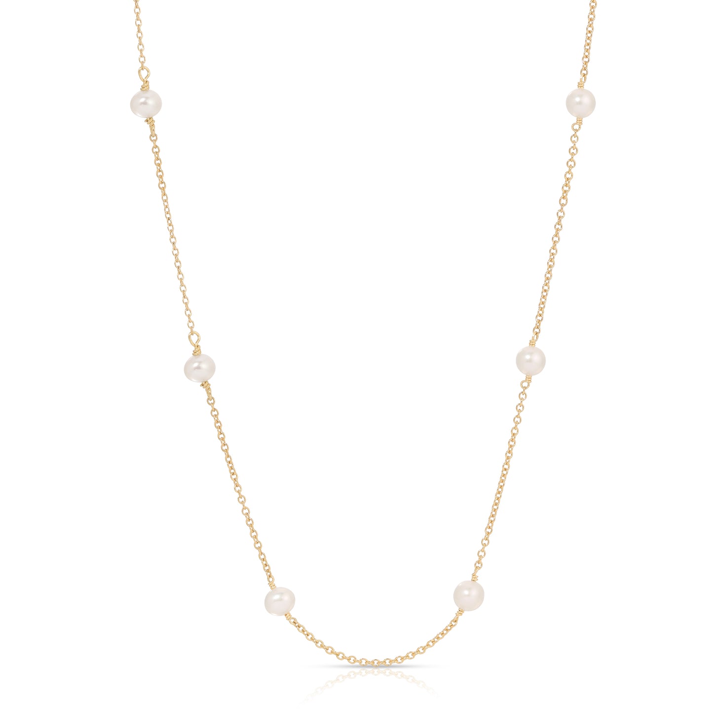 Margot necklace with Freshwater pearls in 14KT Goldfilled