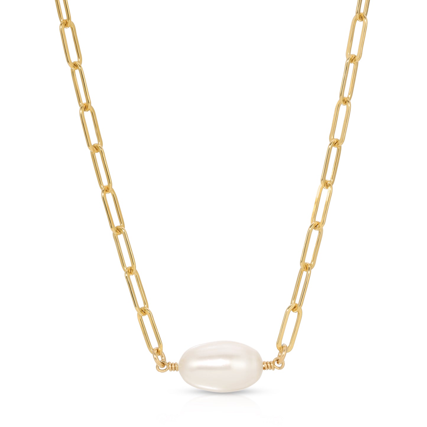 The Grace oval pearl necklace.