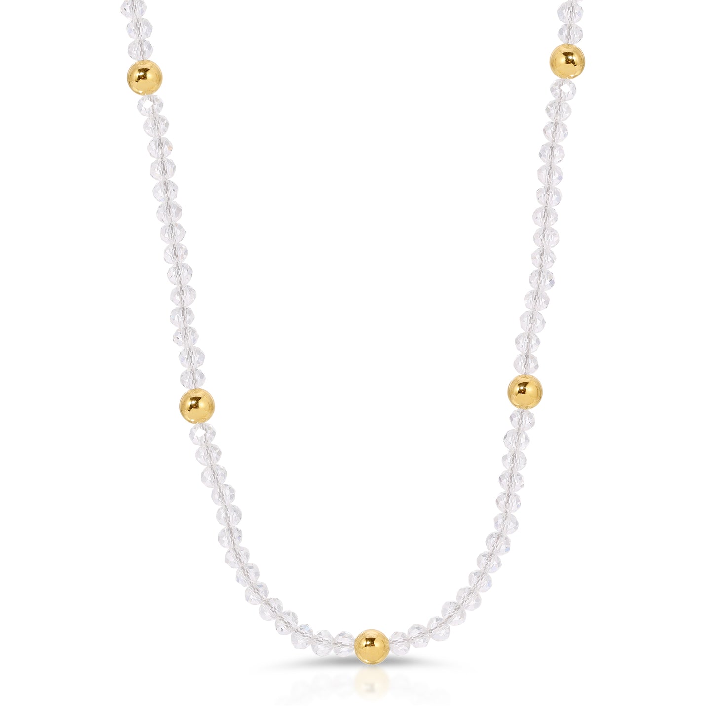 The Alba Crystal and 14KT Goldfilled necklace.